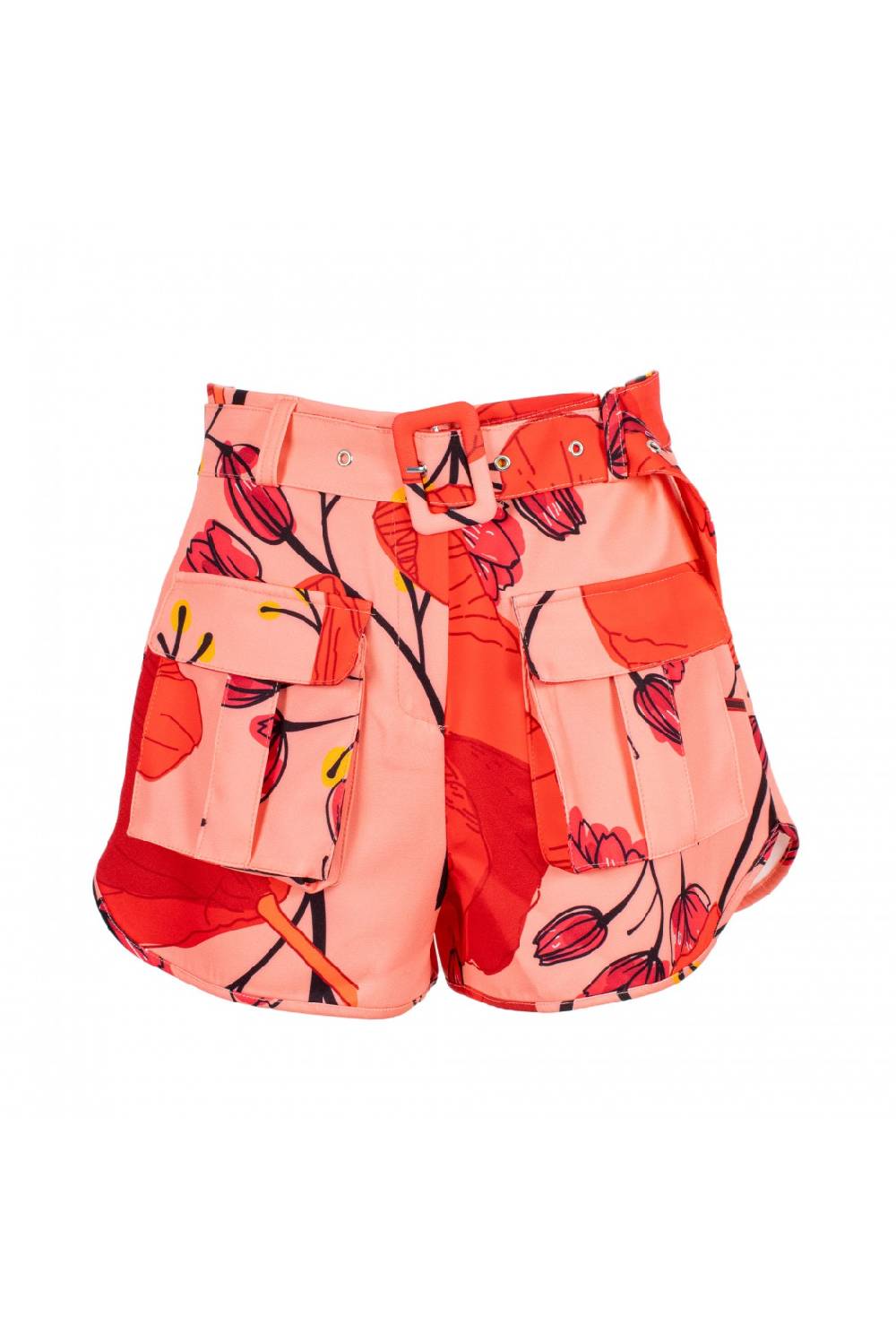 Odì Odì ERNESTINE 090S406 SHORTS FIORE ROSA/ROSSO 3471 Saldi