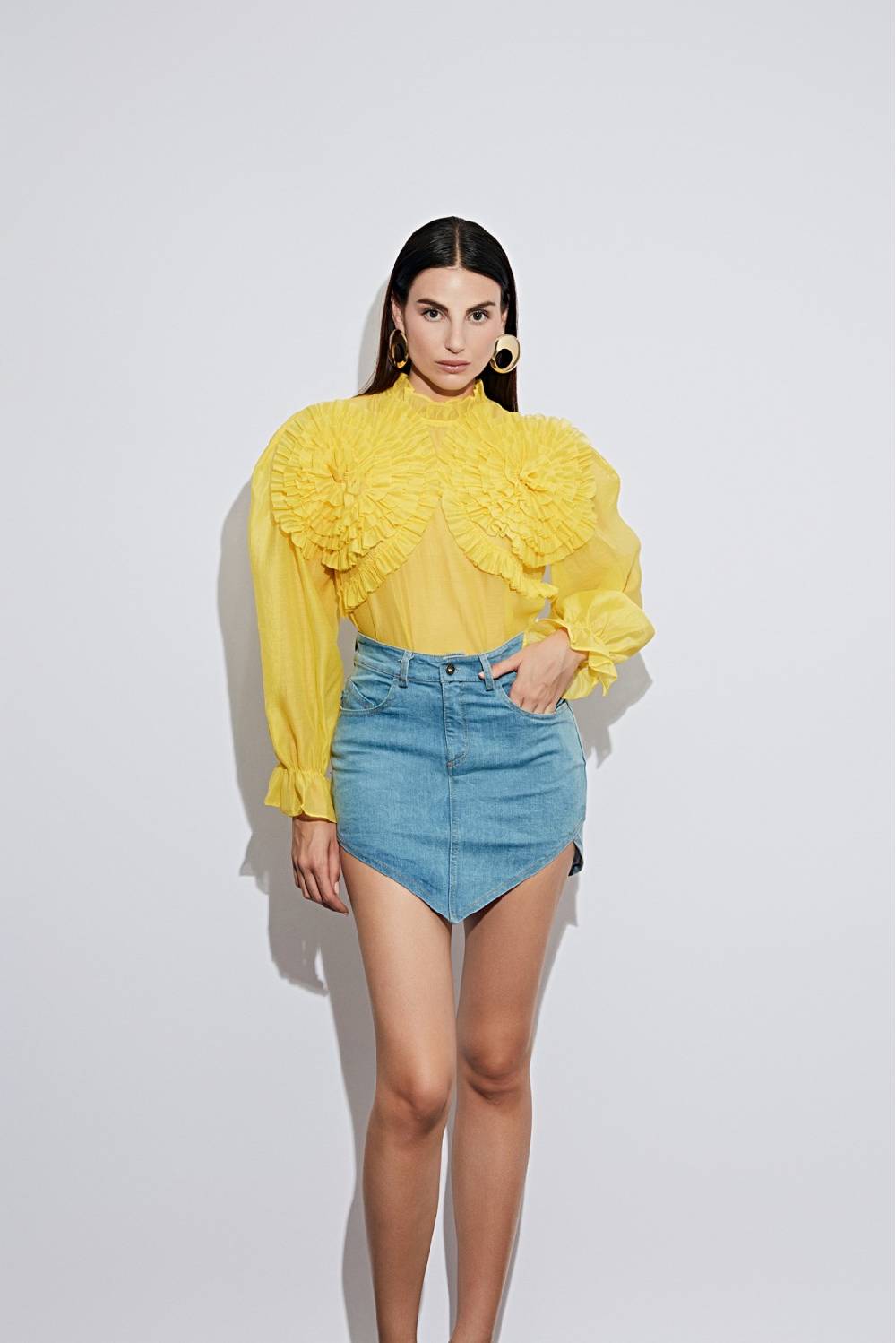 Odì Odì COLONELLA 230S4D9 CAMICIE e BLUSE GIALLO In Linea