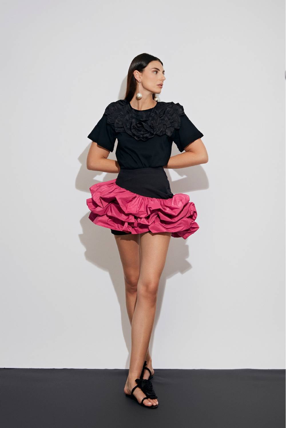 Odì Odì ALATRI010S401 GONNE NERO/FUCSIA Offerta