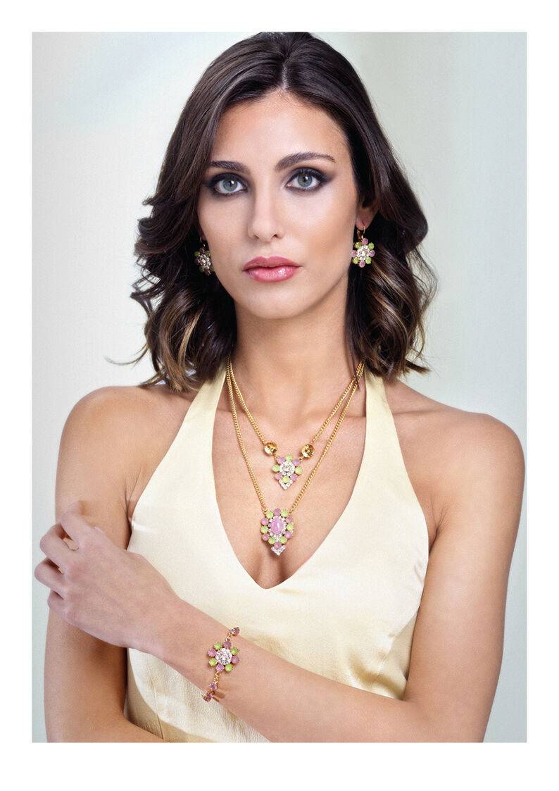Ottaviani Collana doppio filo dorata con cristalli Shopping Online