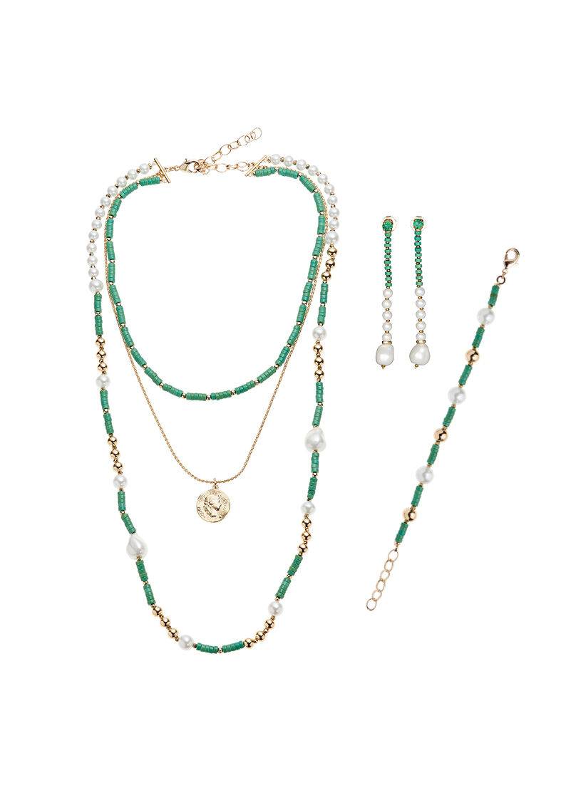 Ottaviani Bracciale dorato con perline e perle Fino Al -60%