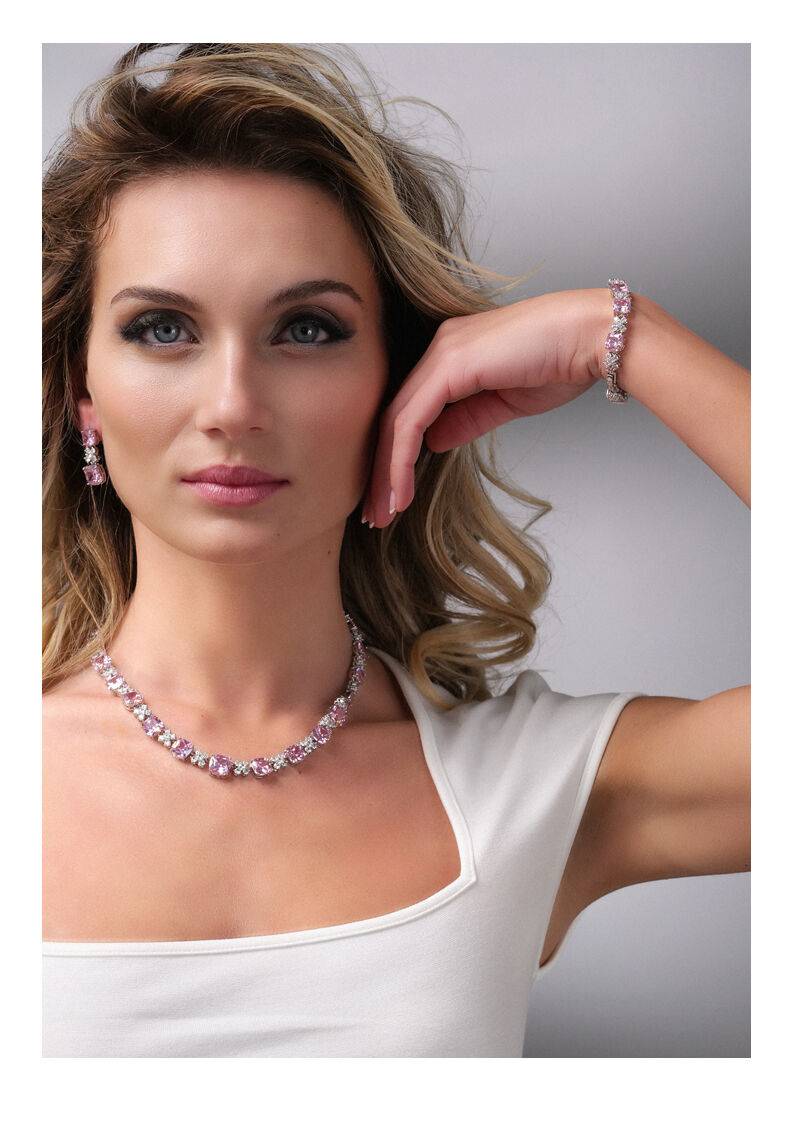 Ottaviani Orecchini rodiati con cubic zirconia In Vendita