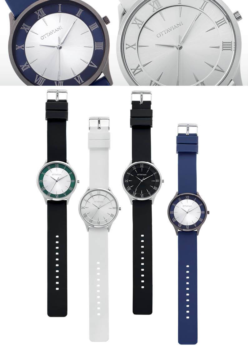 Ottaviani Quarzo silicone silver blu Vendita Calda