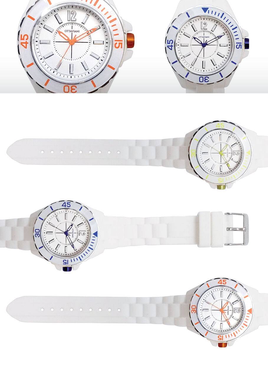 Ottaviani Quarzo silicone bianco/arancione Vendite Flash