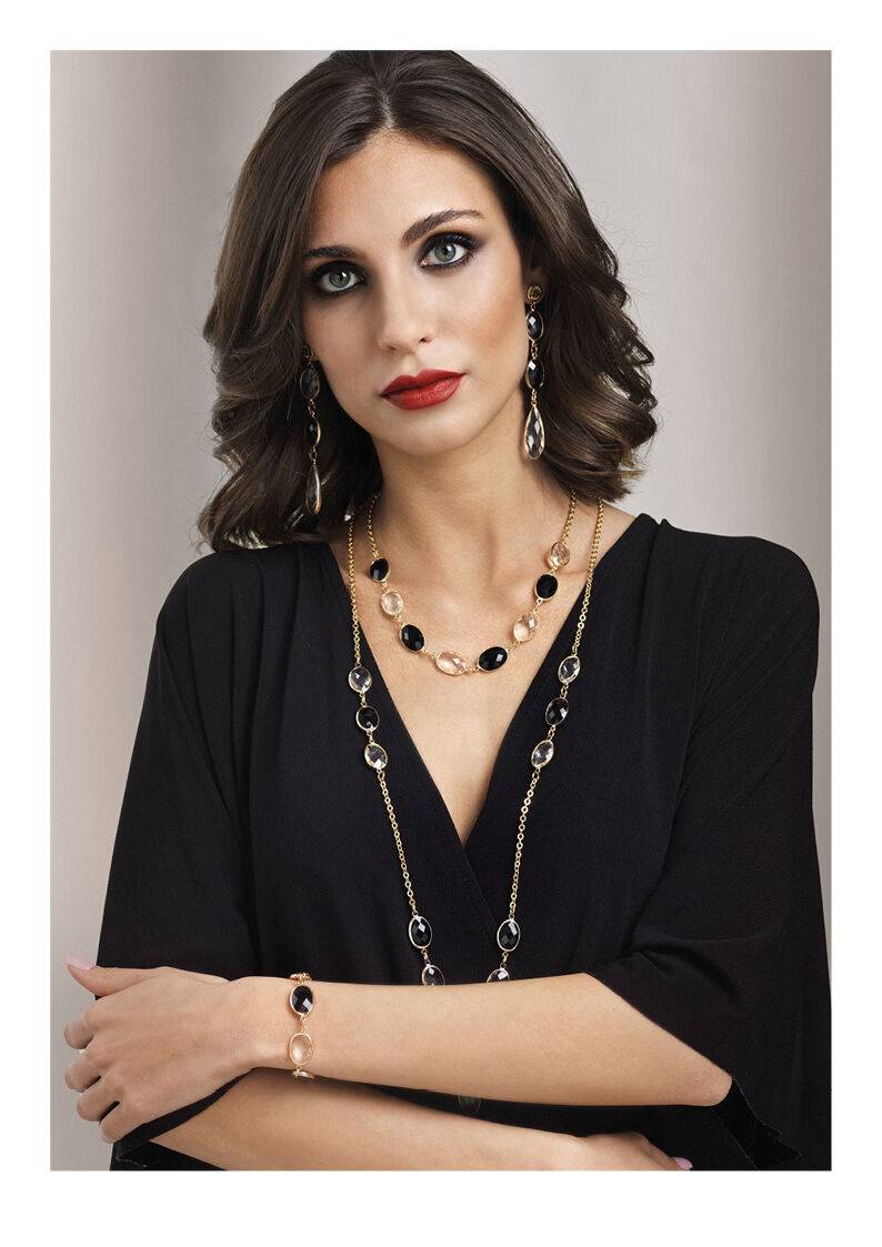 Ottaviani Bracciale dorato con cristalli Sottocosto