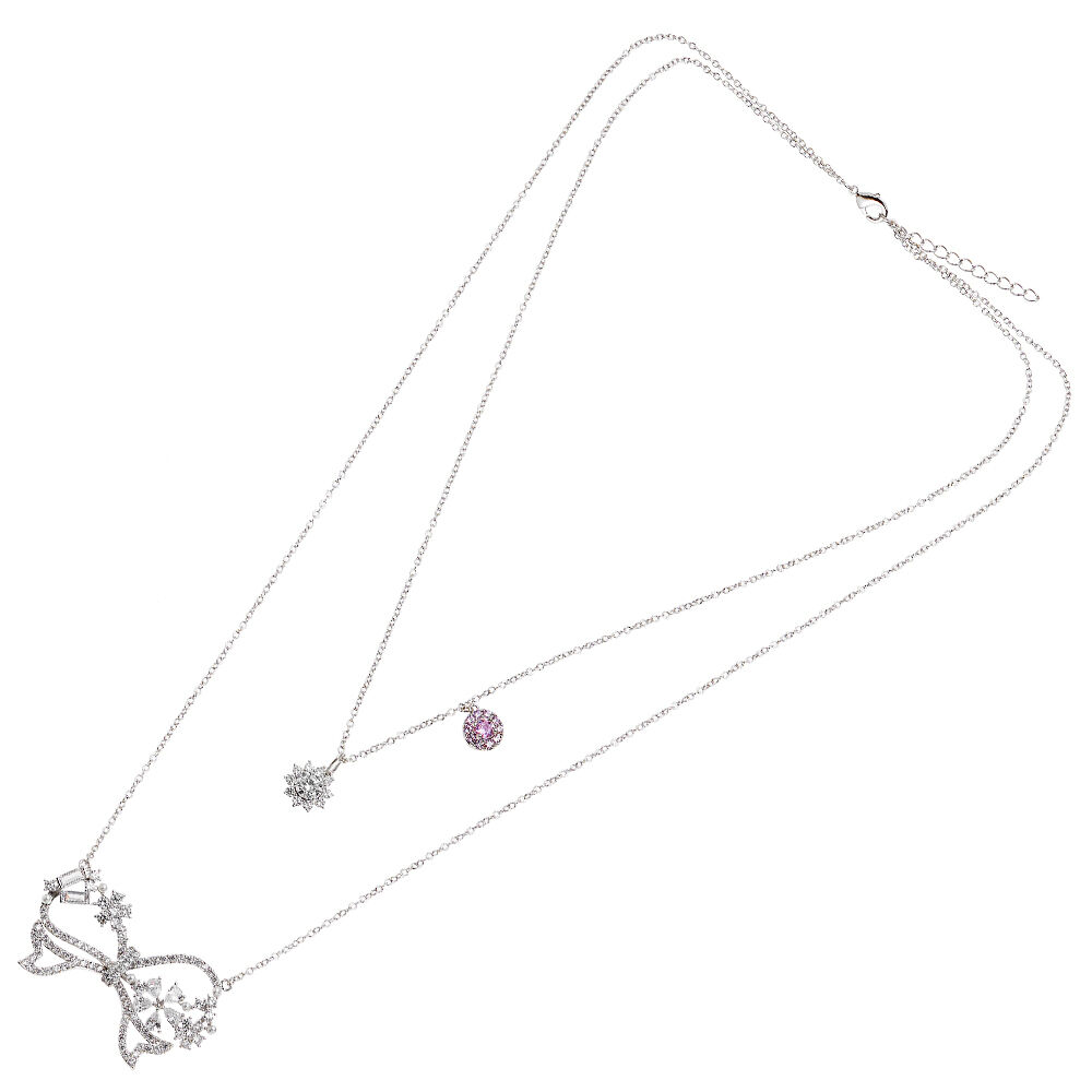 Ottaviani Collana doppio filo rodiata con cubic zirconia Acquista Ora