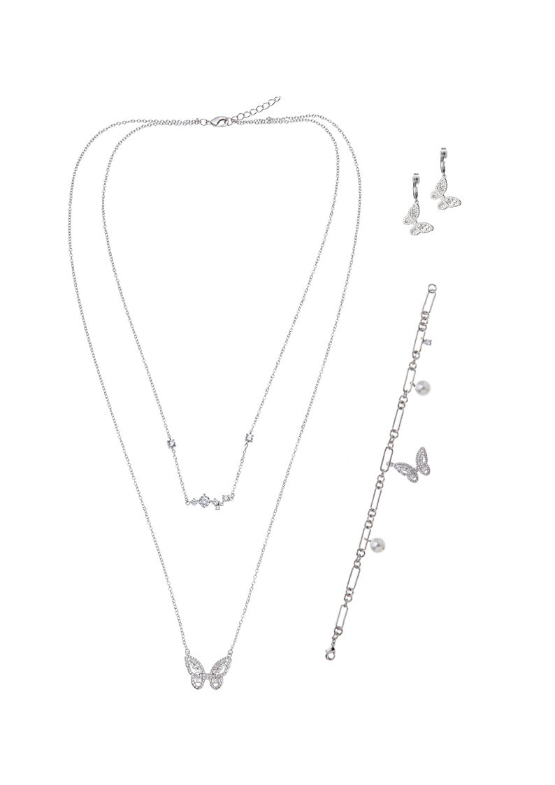 Ottaviani Collana doppio filo rodiata con cubic zirconia Promozione Limitata
