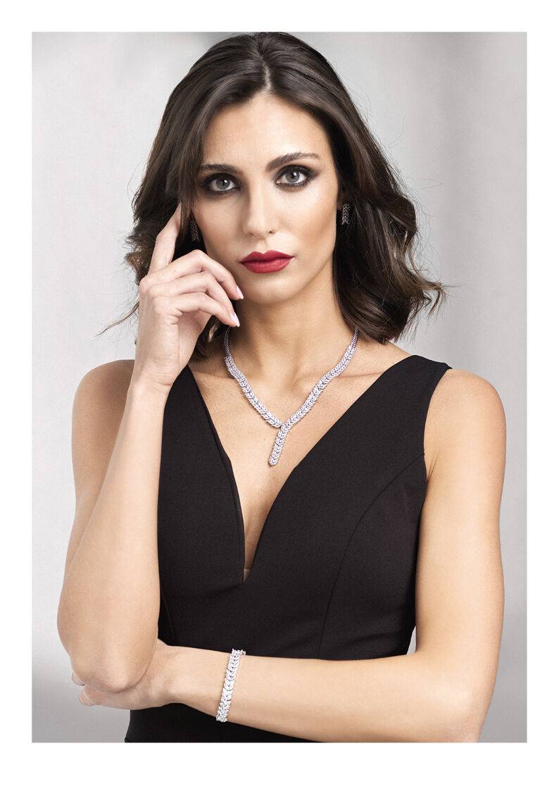 Ottaviani Bracciale rodiato con cubic zirconia Saldi Di Fabbrica