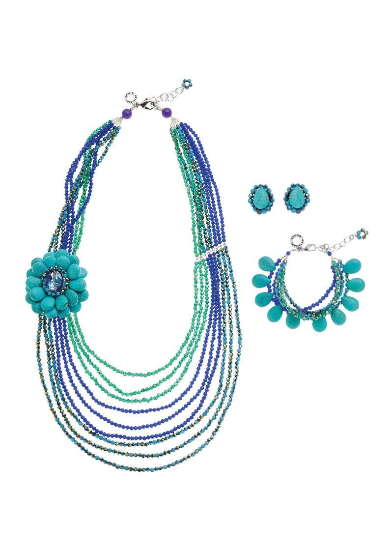 Ottaviani Orecchini con howlite e cristalli In Vendita