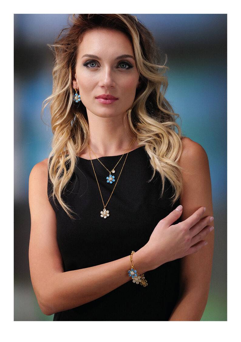 Ottaviani Bracciale dorato con cubic zirconia e resina Vendite Flash