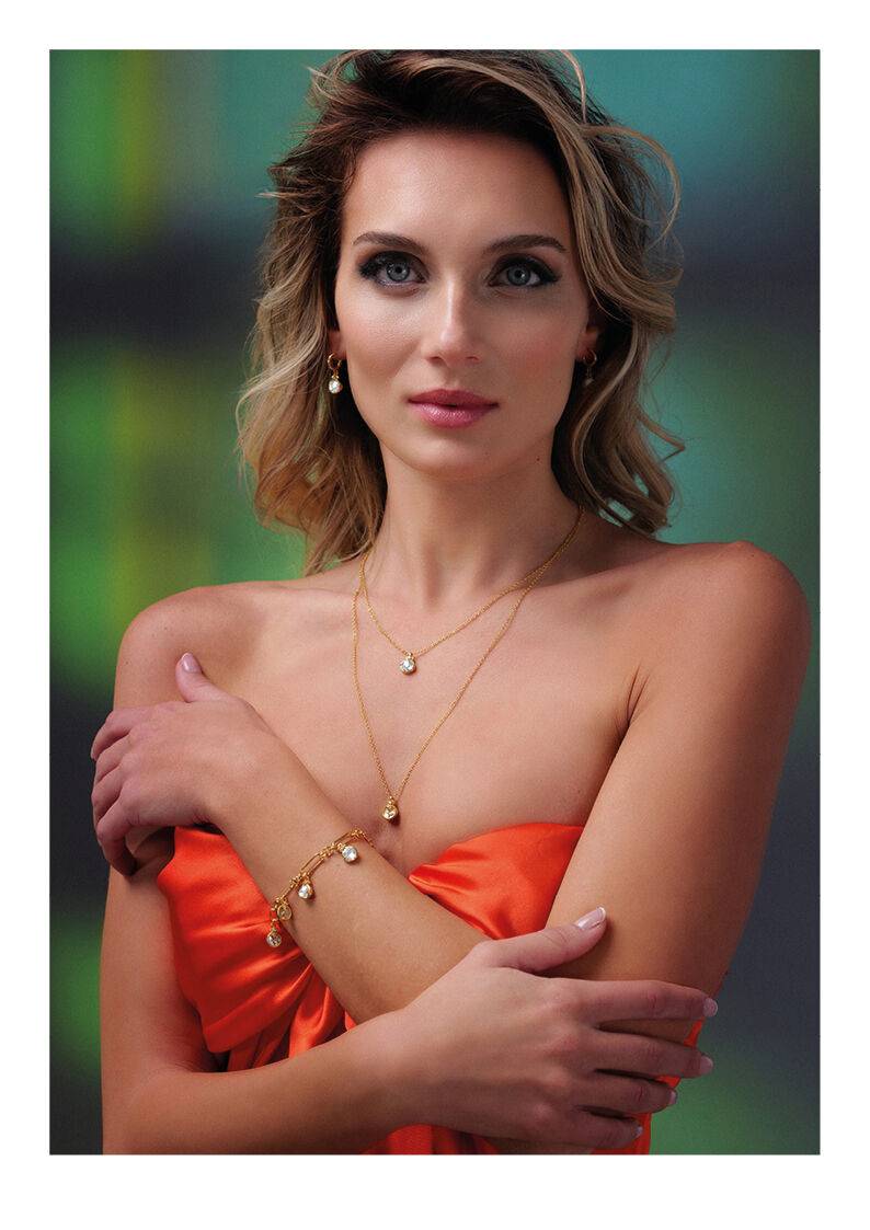 Ottaviani Bracciale dorato con cubic zirconia e m.perla 2025