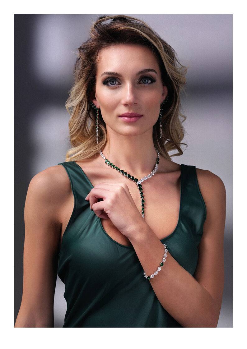 Ottaviani Orecchini rodiati con cubic zirconia Nuovo