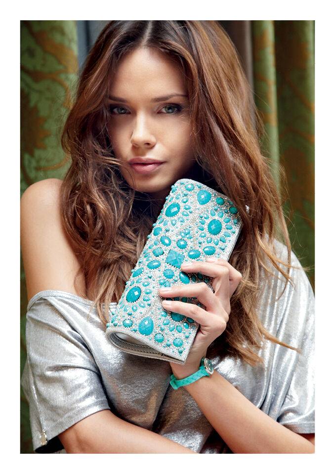 Ottaviani Clutch con strass e pietre Vendita
