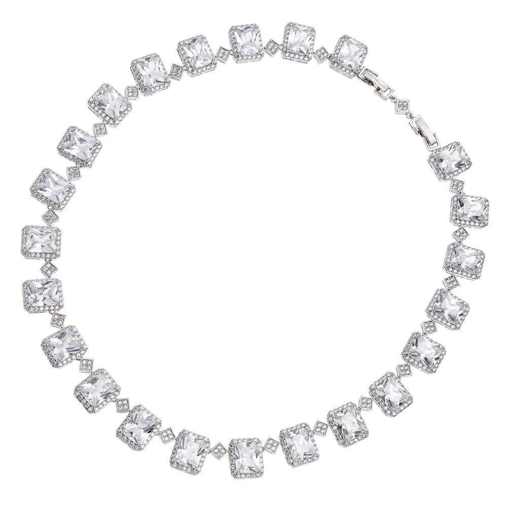 Ottaviani Collana rodiata con cubic zirconia Consegna Veloce