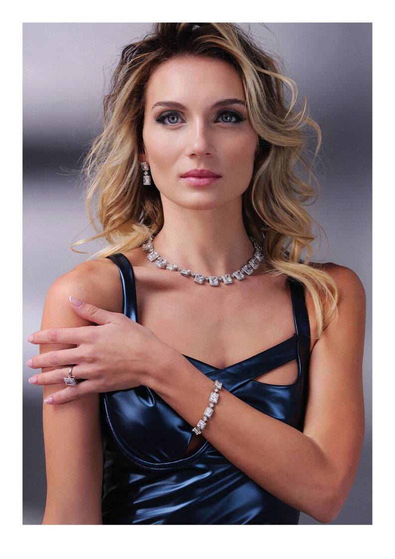 Ottaviani Collana rodiata con cubic zirconia Consegna Veloce