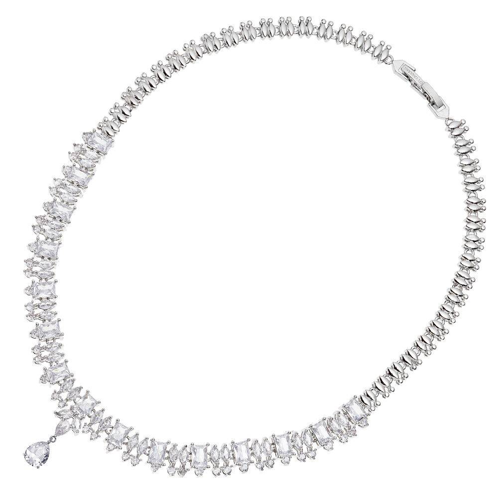 Ottaviani Collana rodiata con cubic zirconia Fino Al -60%