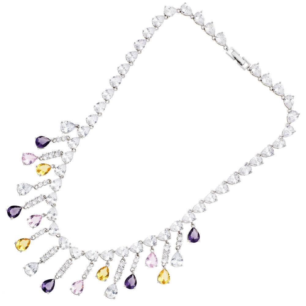Ottaviani Collana rodiata con cubic zirconia Affare Del Giorno