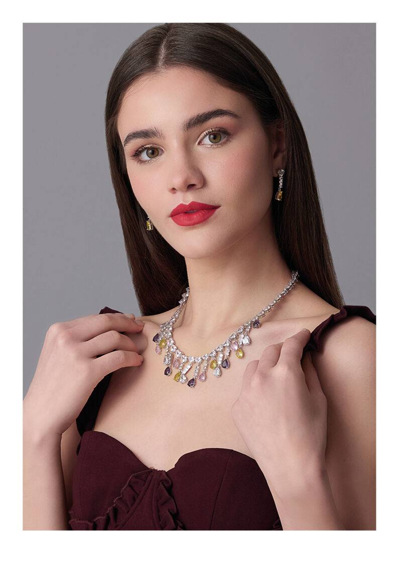 Ottaviani Collana rodiata con cubic zirconia Affare Del Giorno