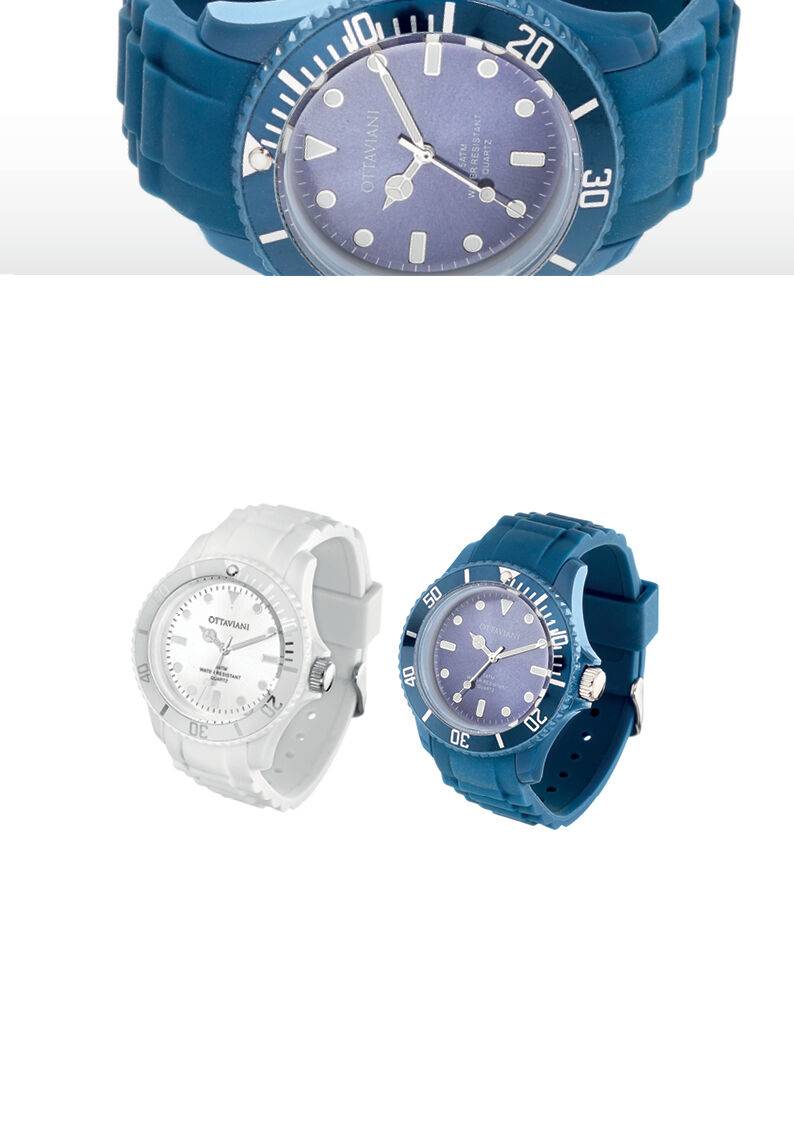 Ottaviani Orologio quarzo silicone bianco Vendita Economica