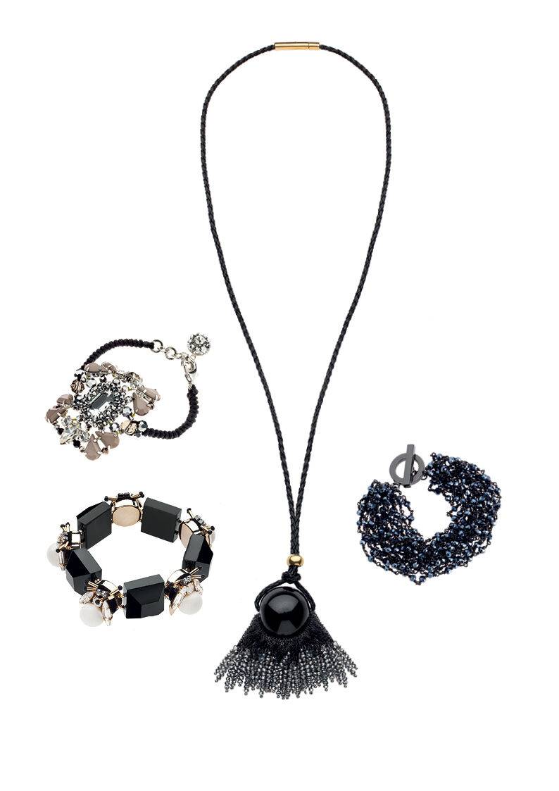 Ottaviani Bracciale con cristalli strass e perline Pezzi Unici