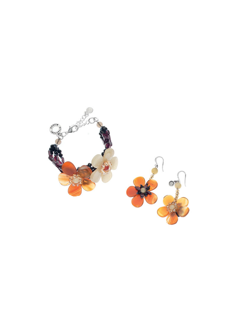 Ottaviani Bracciale con agata,granata e cristalli Negozi Online