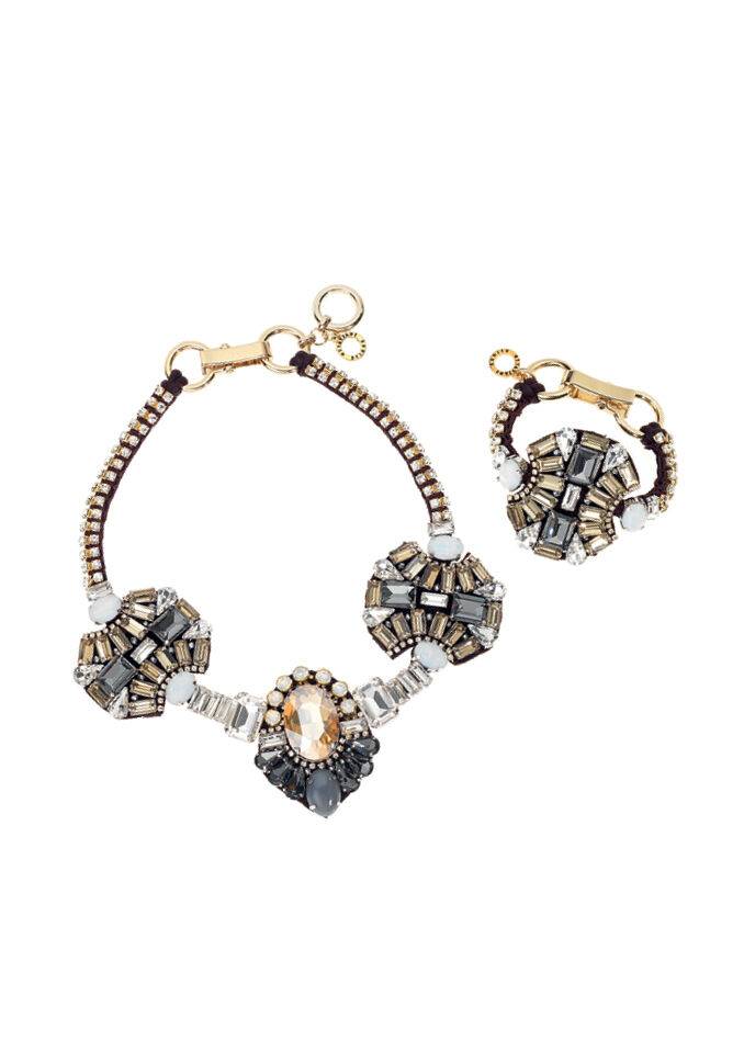 Ottaviani Collana con cristalli,strass e perline Economico