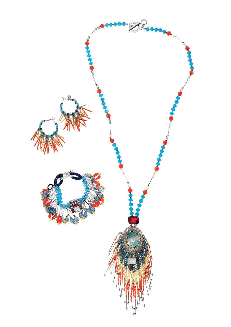 Ottaviani Collana con cristalli,strass e perline Comprane uno, ottenene uno gratis