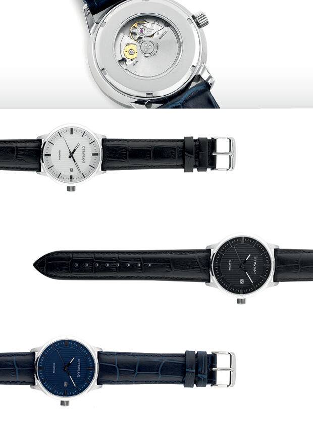 Ottaviani Automatico quadrante blu e pelle blu Hotsell