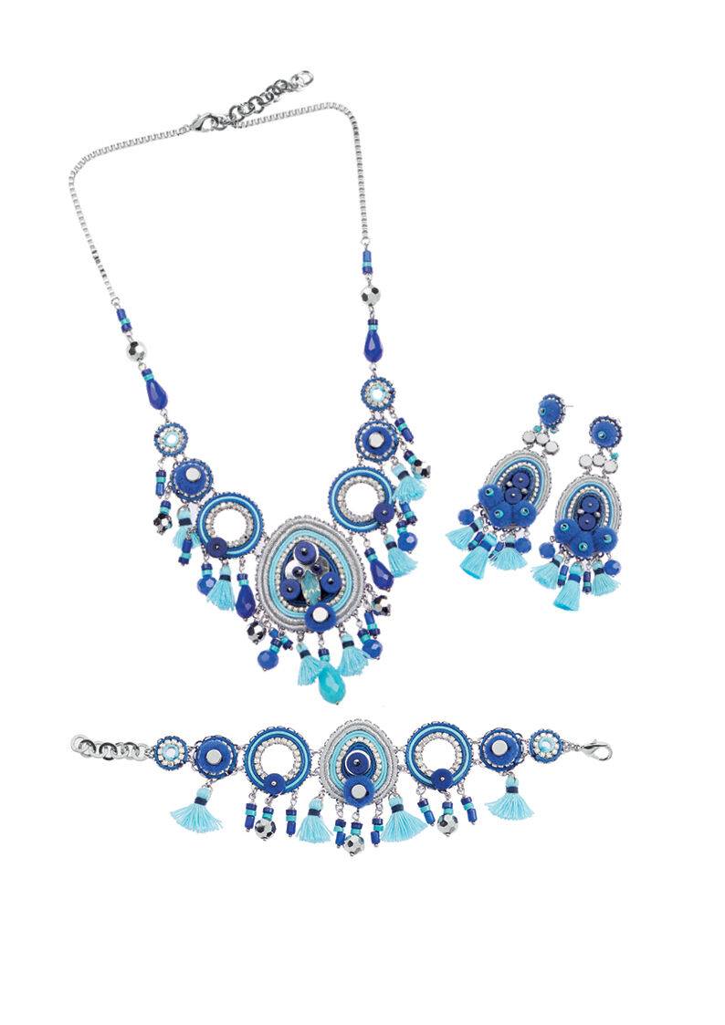 Ottaviani Collana con perline,cristalli e strass Vendita Calda