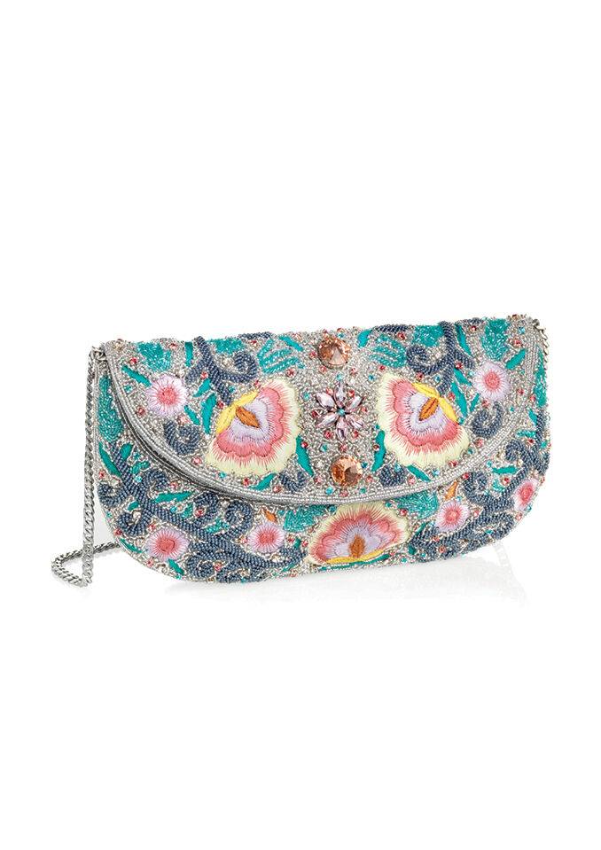 Ottaviani Clutch con ricami,cristalli,perline e strass Outlet