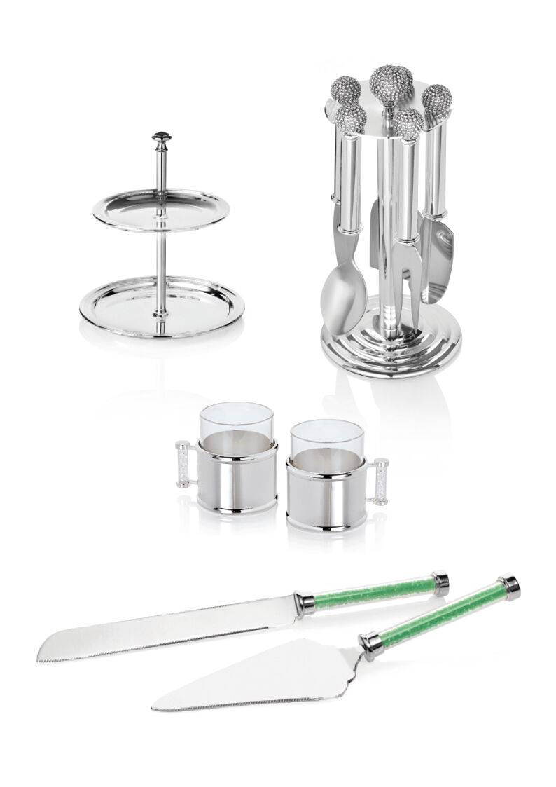 Ottaviani Set 6 coltelli da formaggio in met.arg c/stras In Saldo