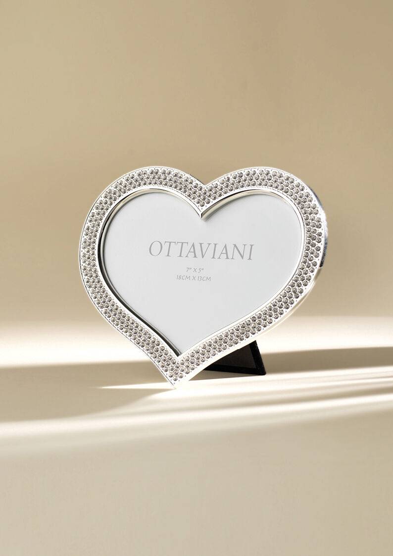 Ottaviani Portafoto con strass"cuore"cm.16,6x20,1 Qualità
