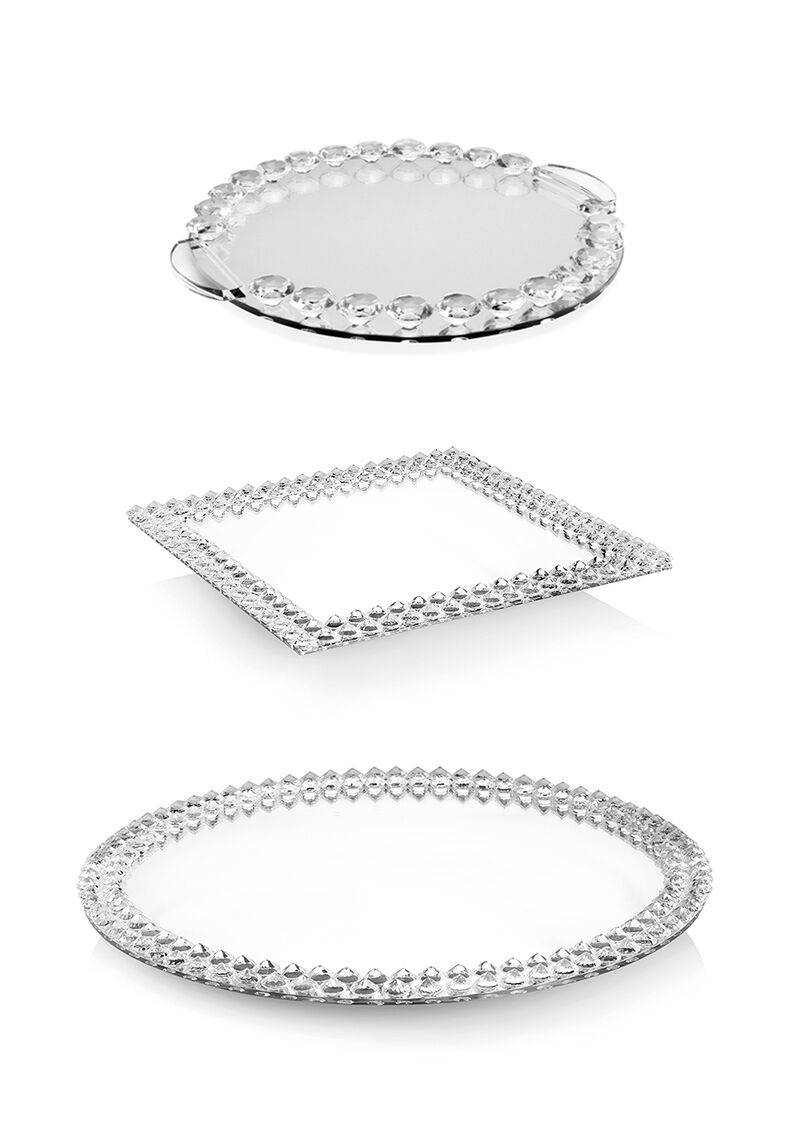 Ottaviani Centrotavola girevole con cristalli cm.30x30 Sconto