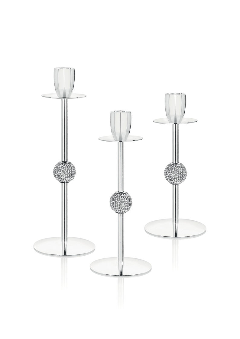 Ottaviani Candeliere in metallo c/strass h.cm.23 Outlet