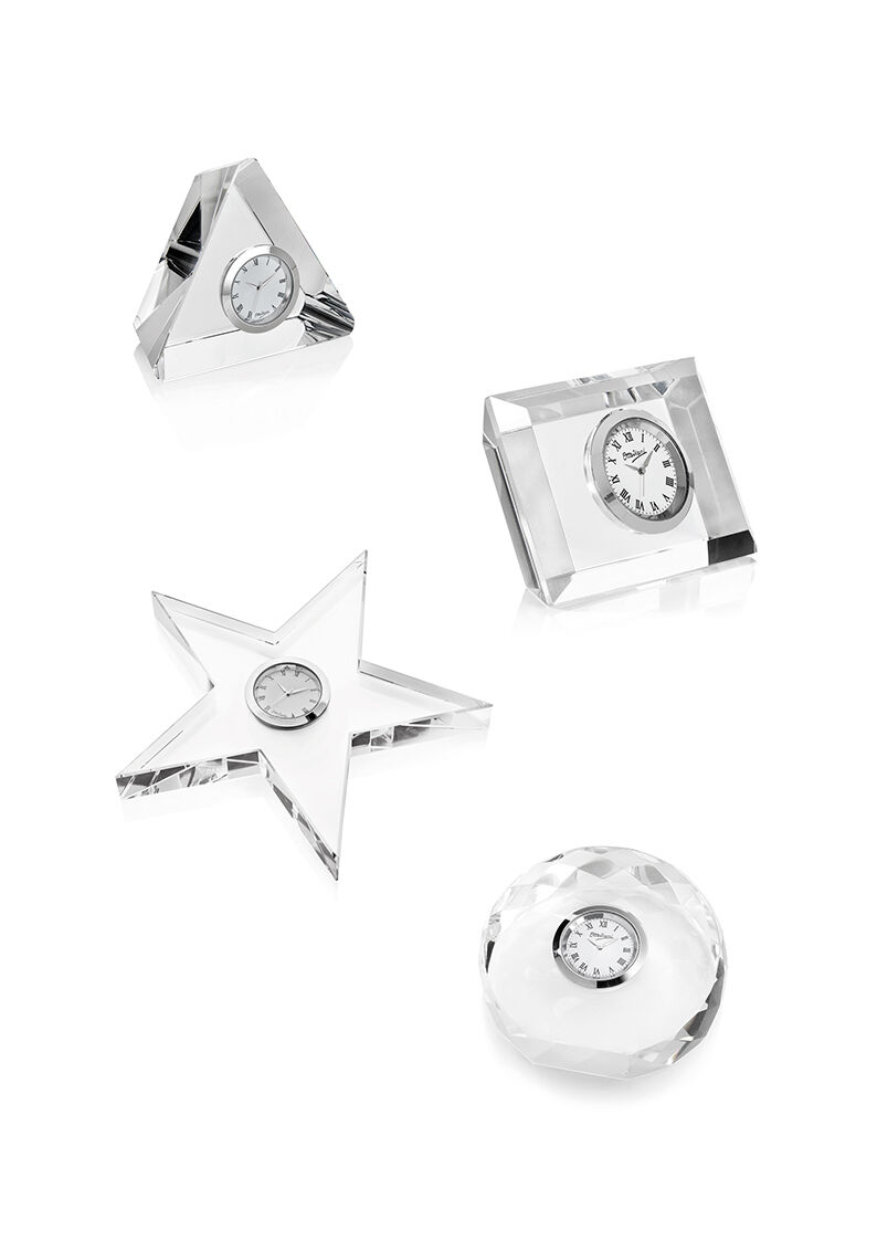 Ottaviani Orologio in cristallo cm.2,5x6x8,5 Spedizione Gratuita