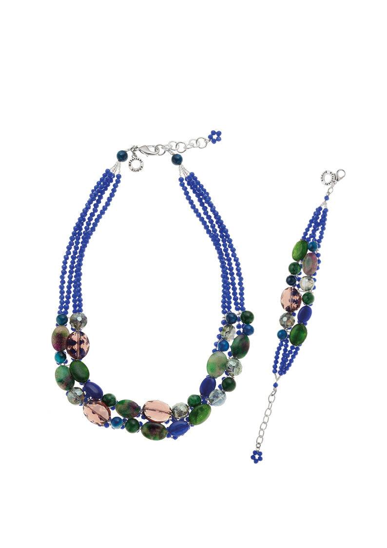 Ottaviani Collana con agata e cristalli Hotsell