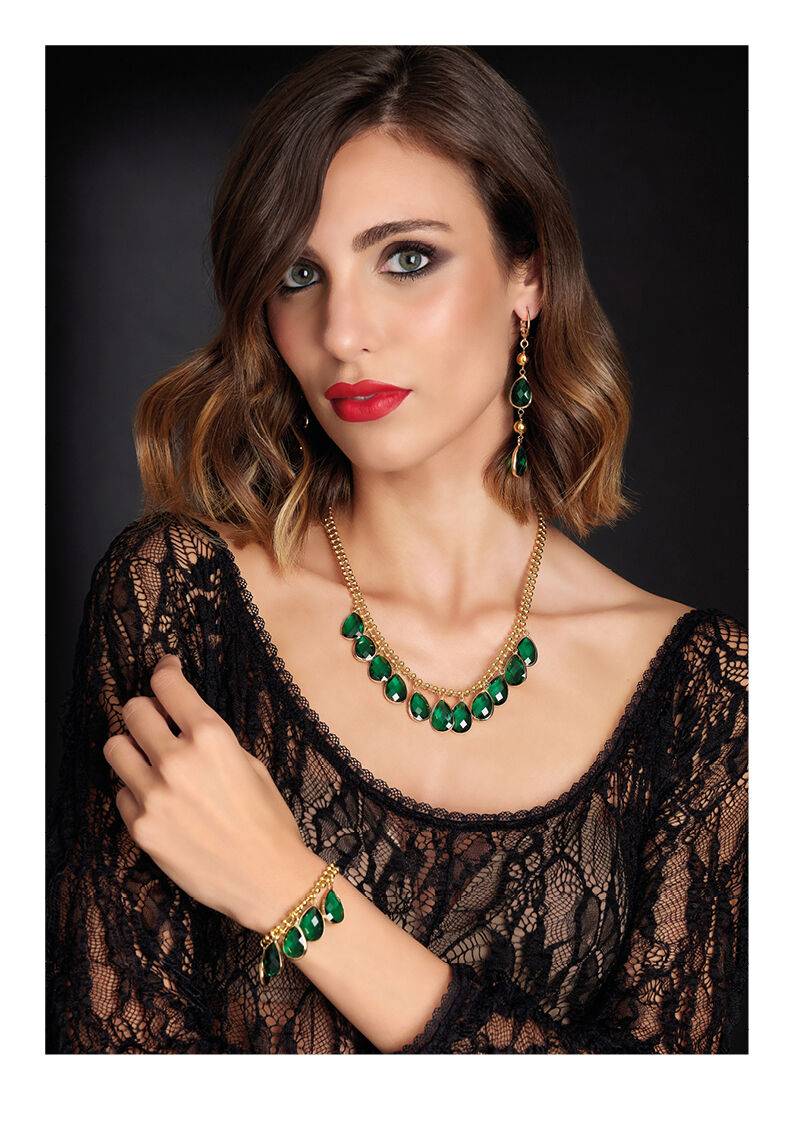 Ottaviani Bracciale dorato con cristalli Consegna Veloce