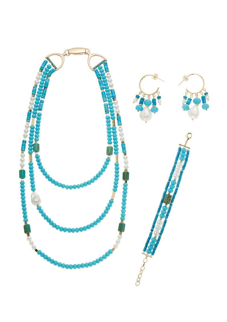 Ottaviani Bracciale dorato con perline e perle Moda