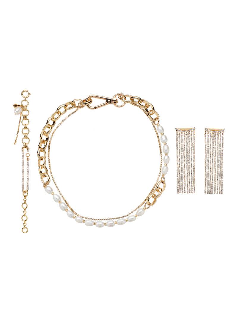 Ottaviani Bracciale dorato con perle Italia