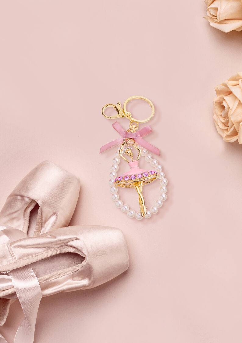 Ottaviani Portachiavi dorato con strass smalti perline f Latest stili
