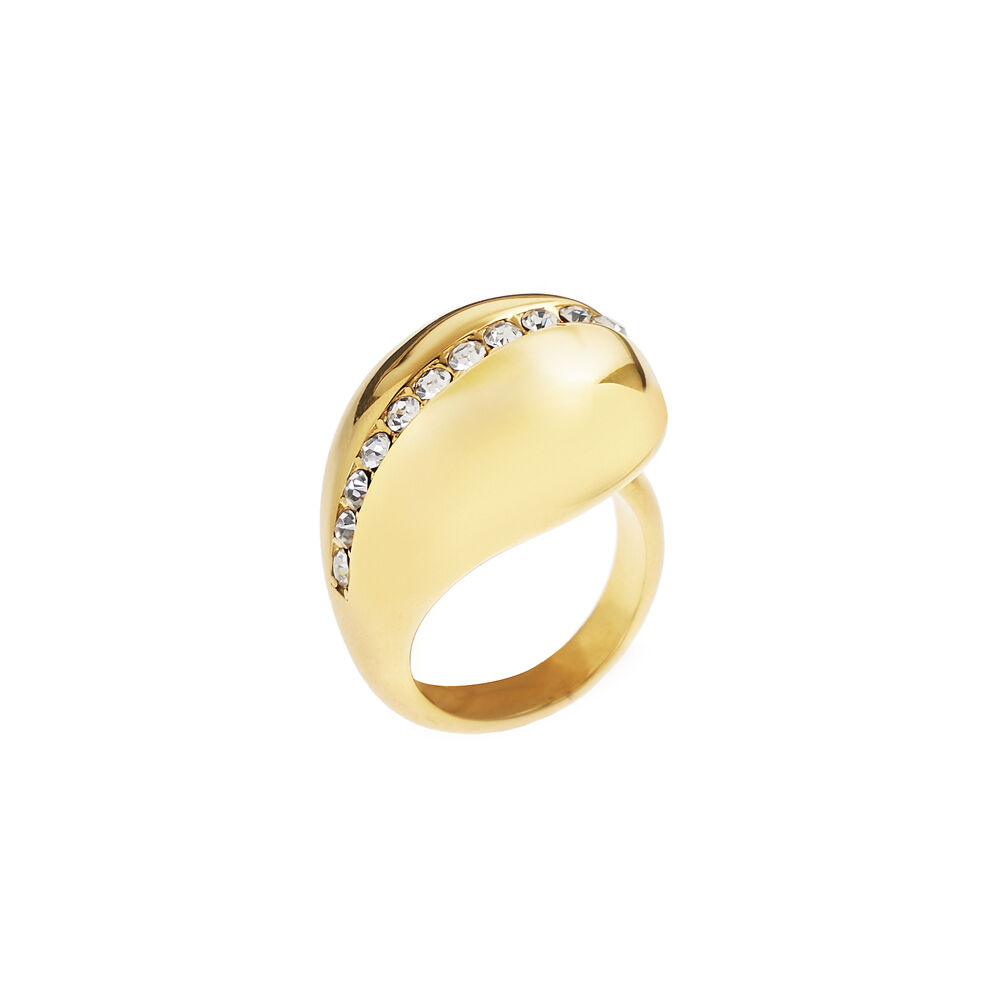 Ottaviani Anello dorato con cristalli Fino al 60% di sconto