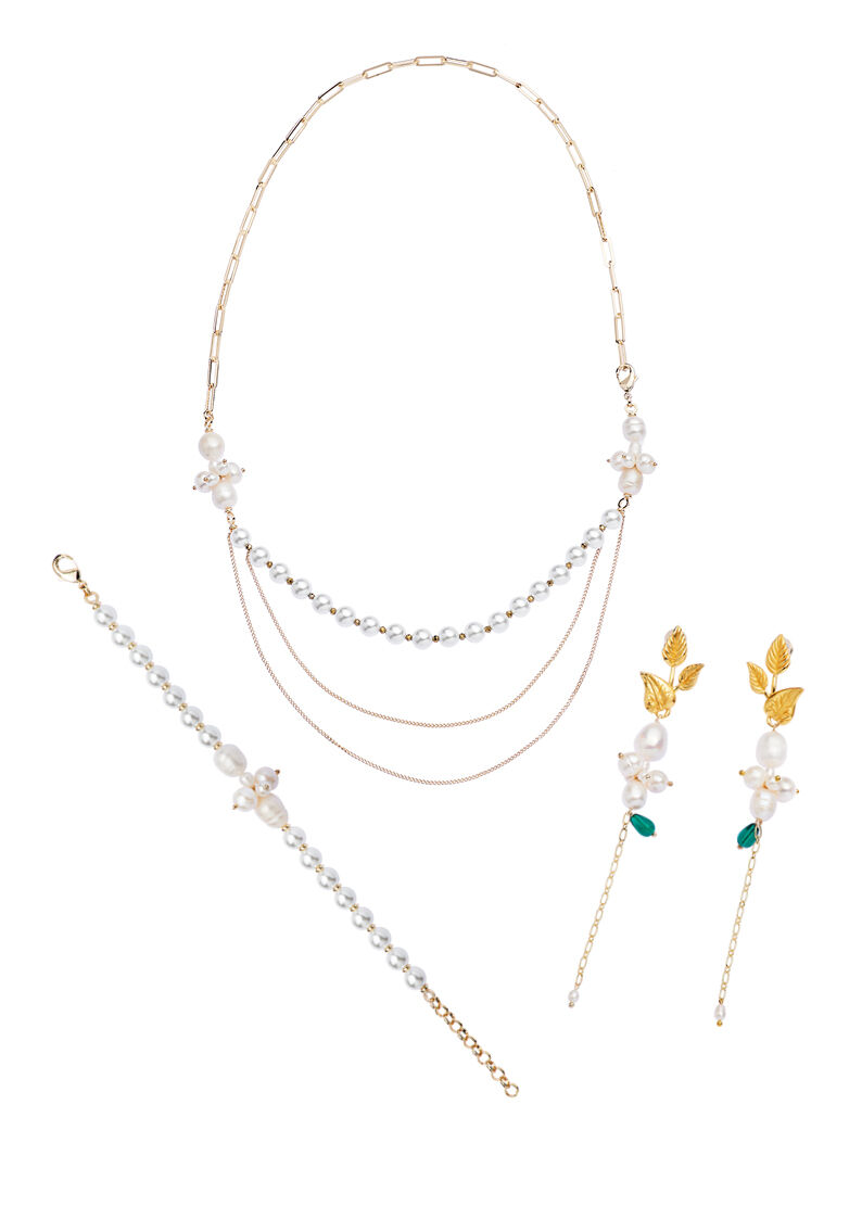 Ottaviani Bracciale con perle di fiume e perle di vetro Duty-free