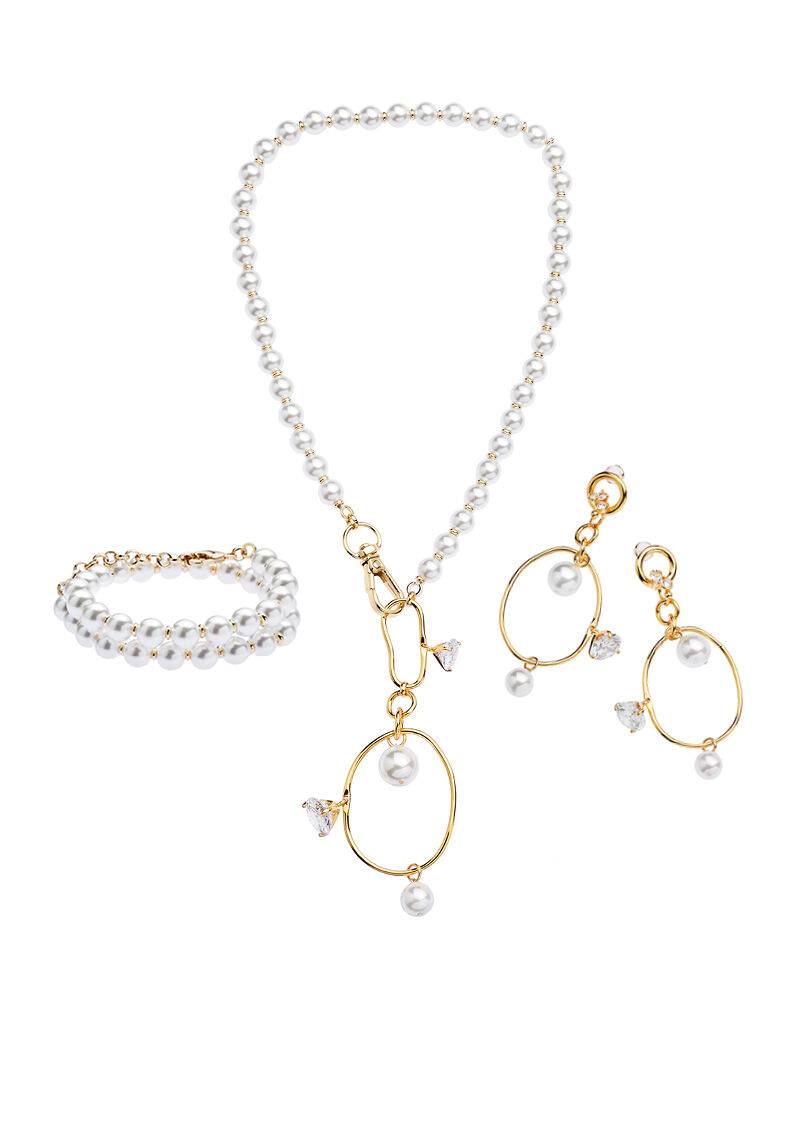 Ottaviani Collana con perle e zirconi In Linea
