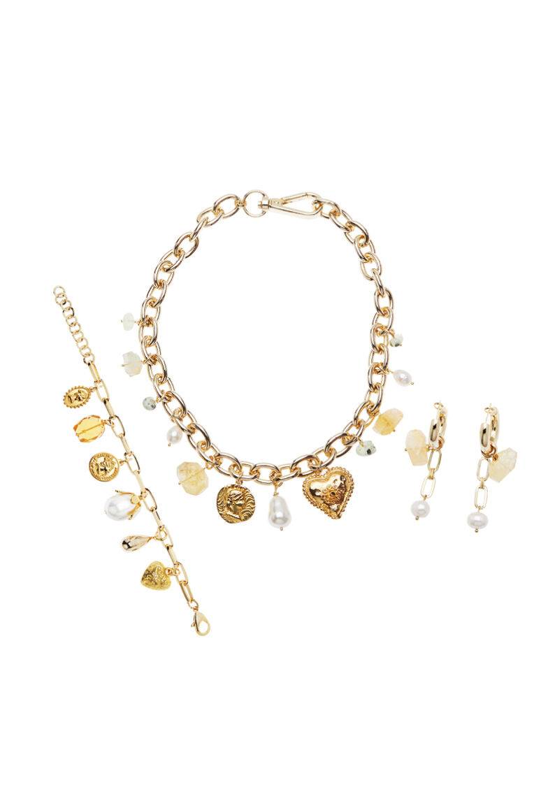 Ottaviani Orecchini con quarzi e perle bijoux Vendita