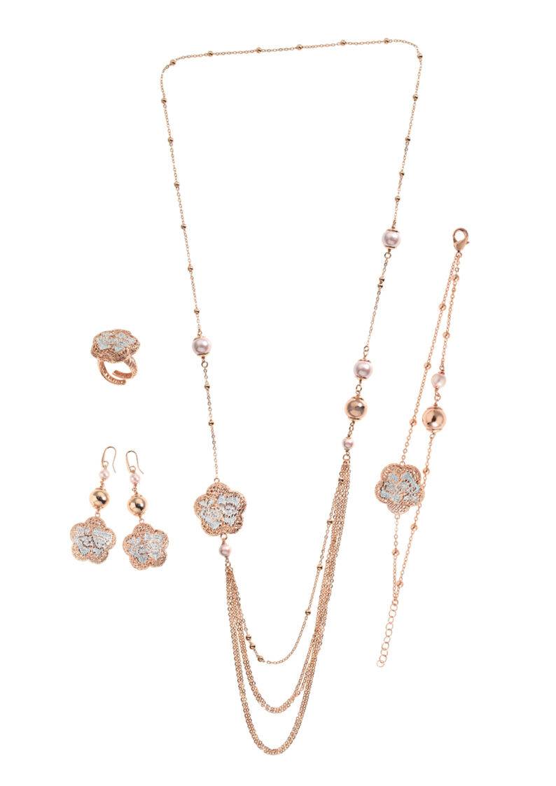 Ottaviani Anello in bronzo con glitter argento Negozi Online