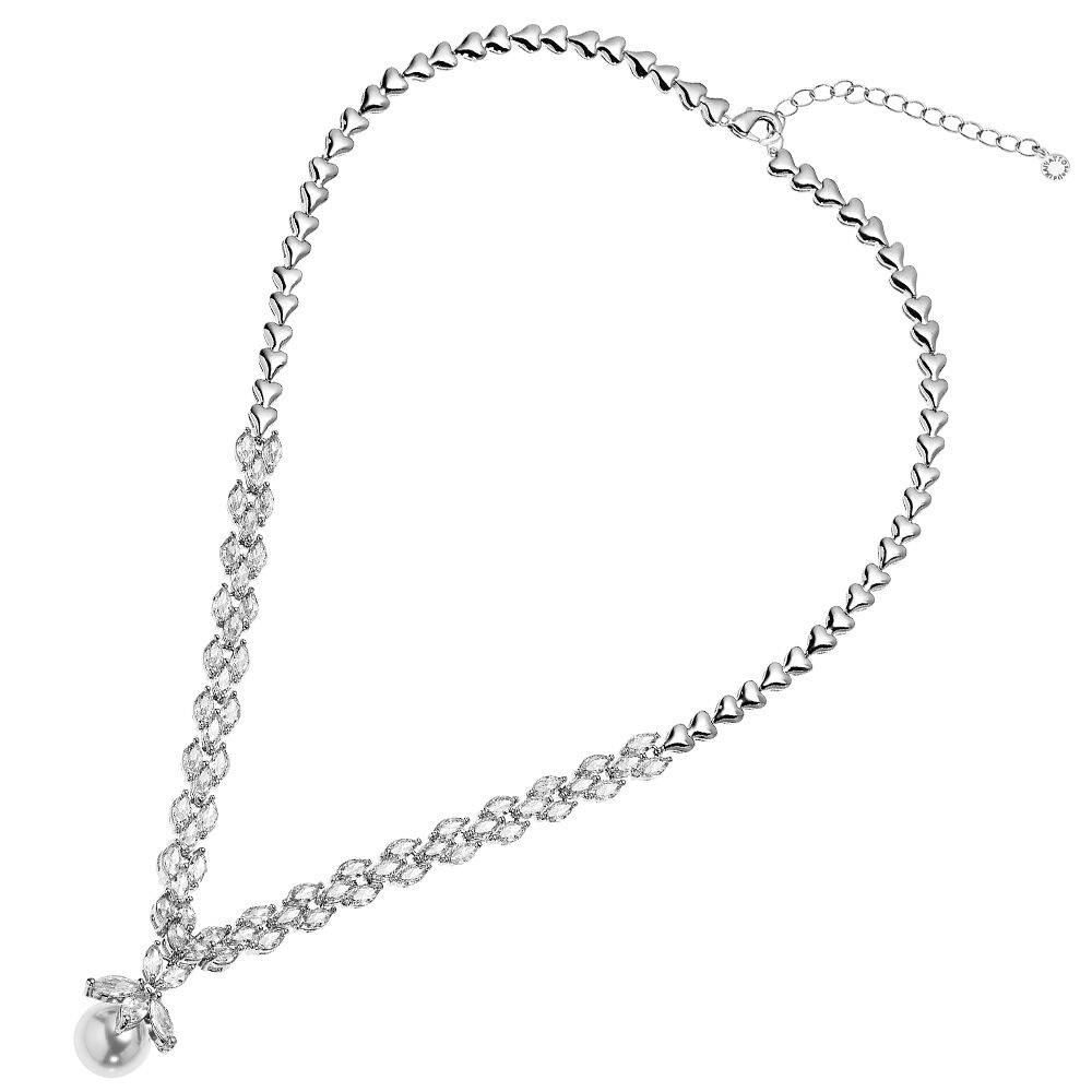 Ottaviani Collana con cubic zirconia e perla Promozione Limitata