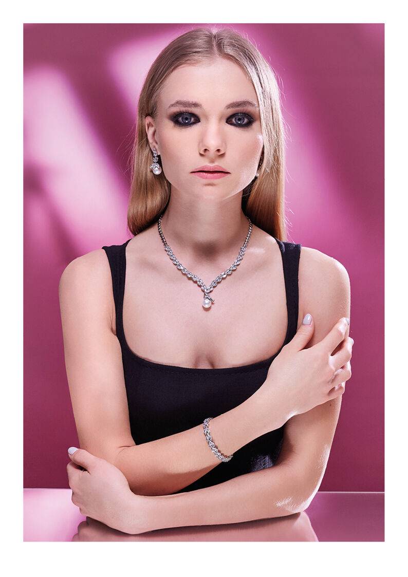 Ottaviani Collana con cubic zirconia e perla Promozione Limitata