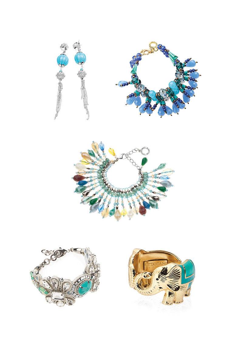 Ottaviani Orecchini dorati con perline e fiori di vetro Sconto
