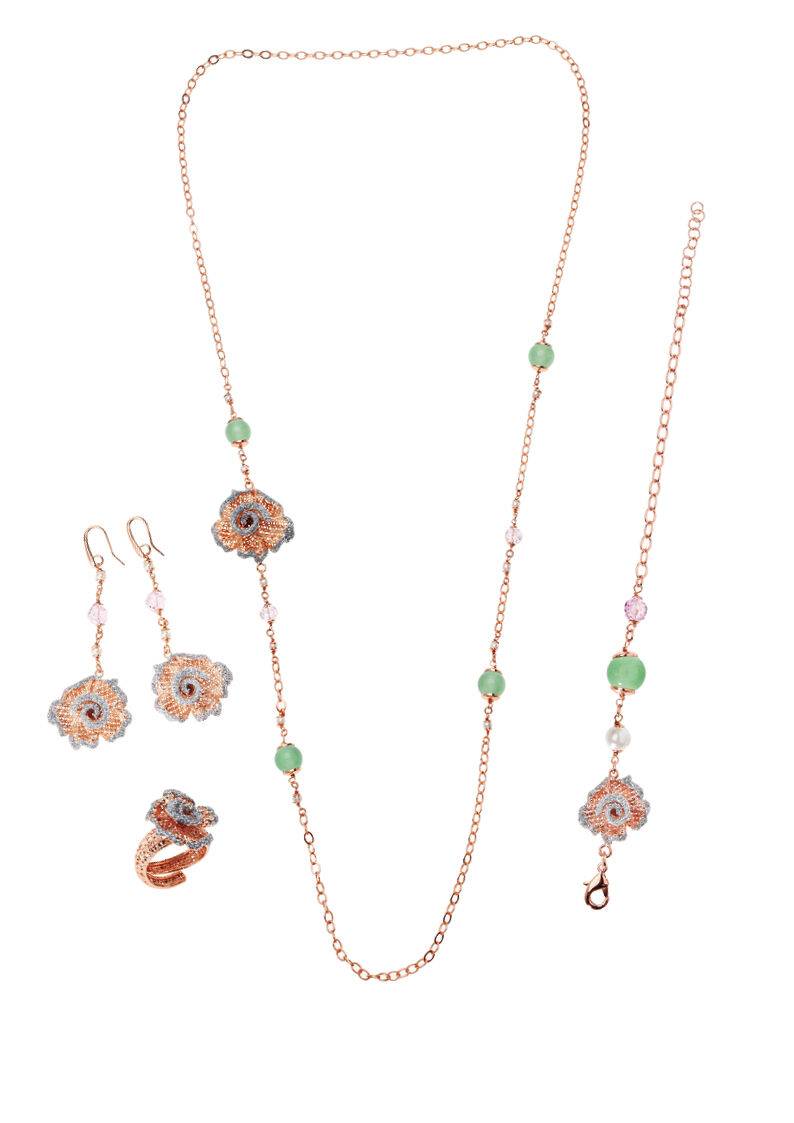 Ottaviani Orecchini bronzo oro rosa c/glitter ag.crista Sconto di tempo limitato