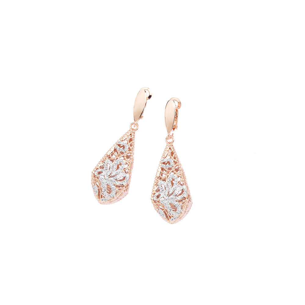 Ottaviani Orecchini in bronzo con glitter argento Ritorno libero
